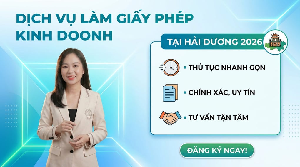 Dịch vụ làm giấy phép kinh doanh tại Hải Dương 2026