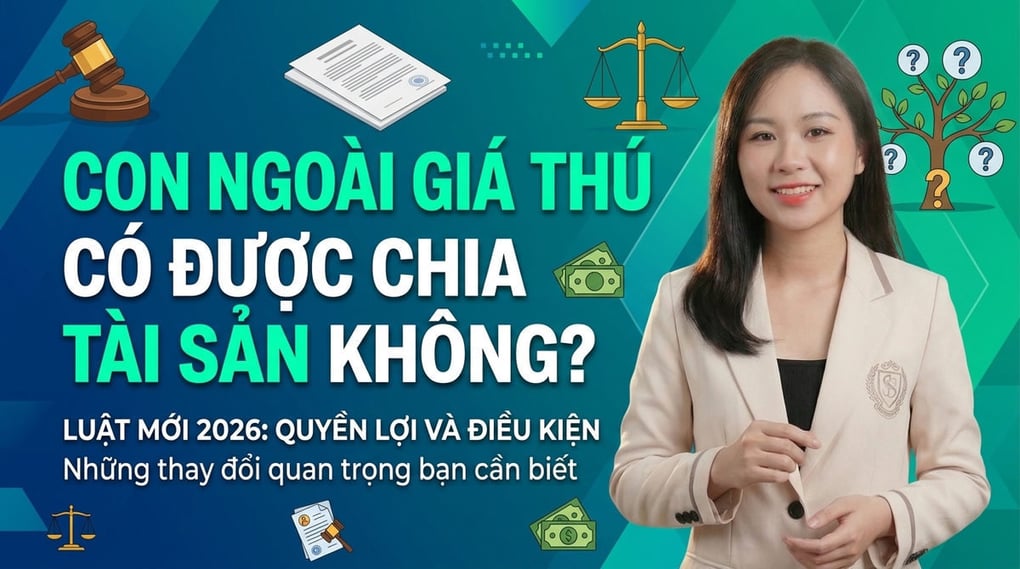 Con ngoài giá thú có được chia tài sản không? Luật 2026