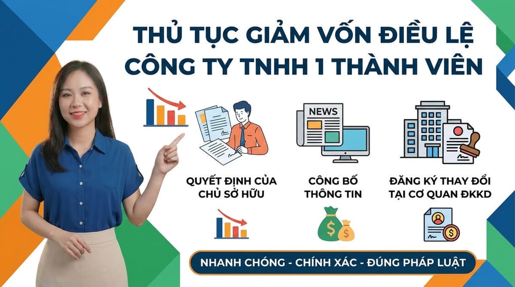 Thủ tục giảm vốn điều lệ công ty TNHH 1 thành viên