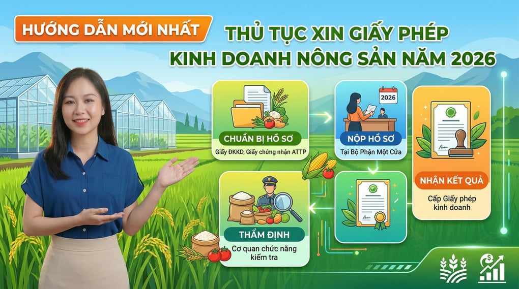 Thủ tục xin giấy phép kinh doanh nông sản năm 2026