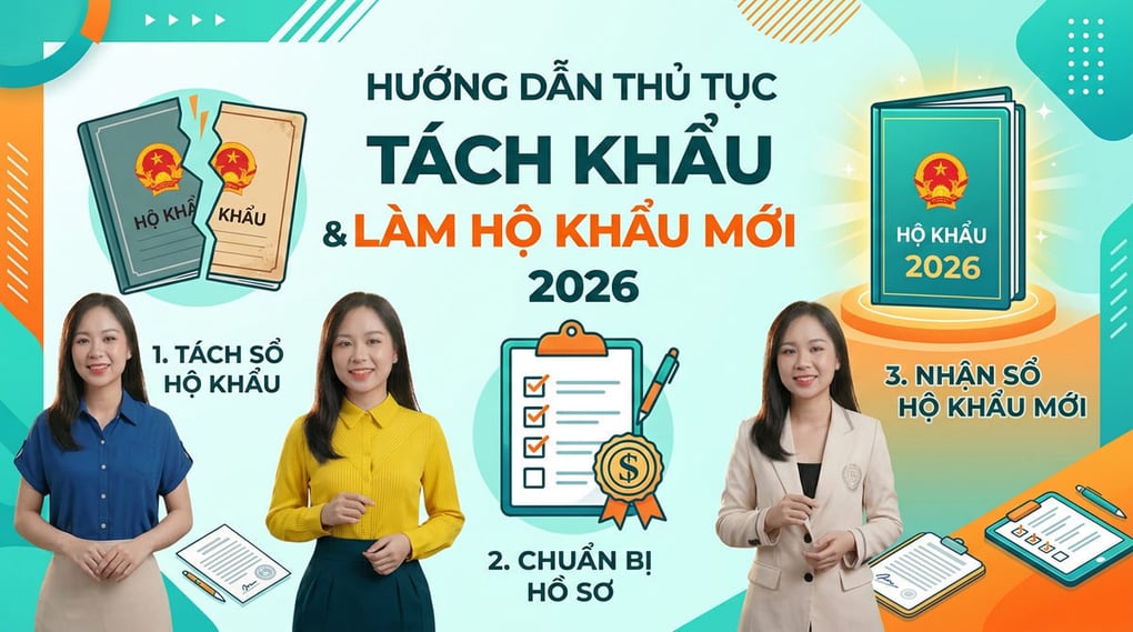 Hướng dẫn thủ tục tách khẩu và làm hộ khẩu mới 2026