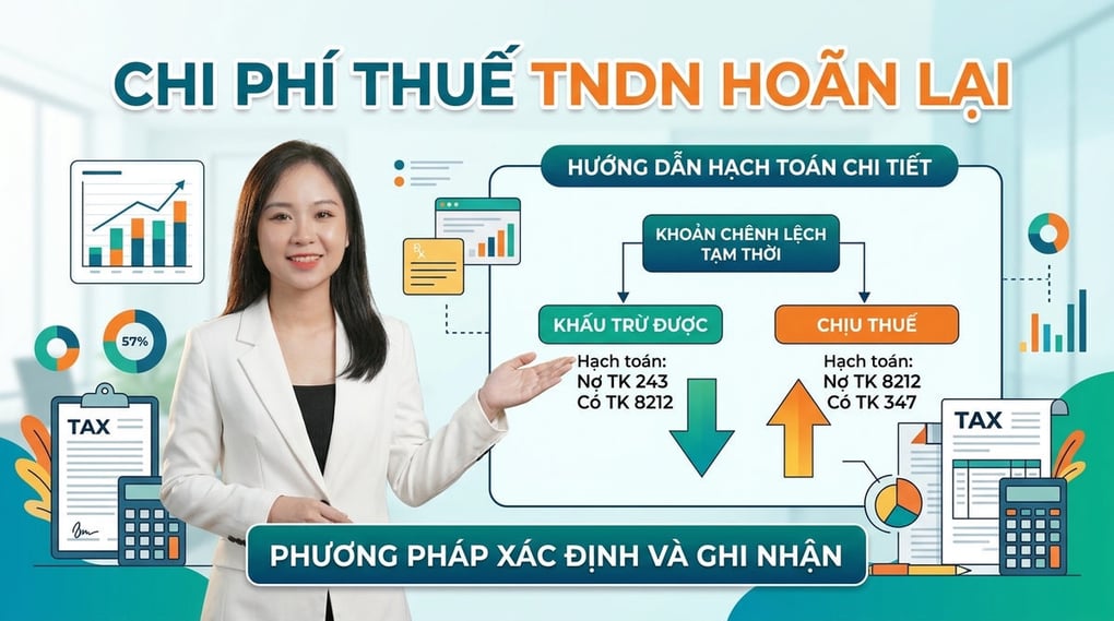 Chi phí thuế TNDN hoãn lại: Hướng dẫn hạch toán chi tiết