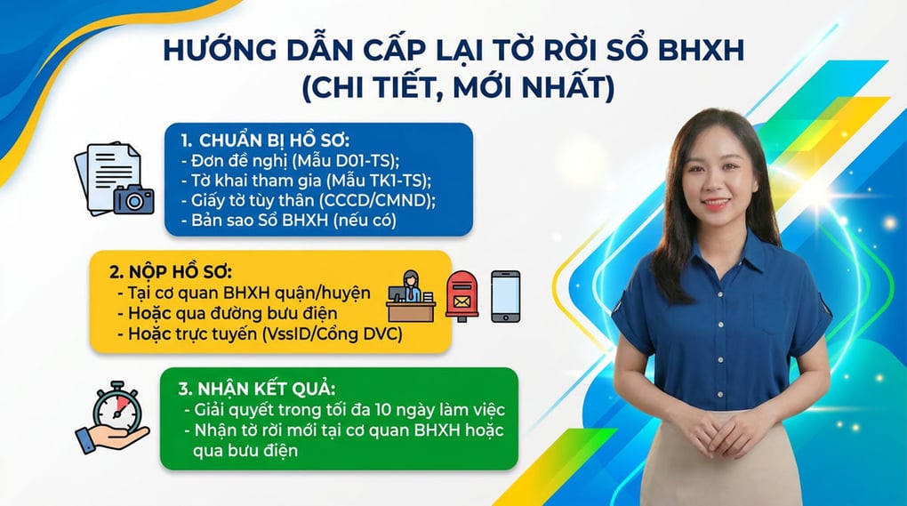 Thủ tục xin cấp lại tờ rời BHXH chi tiết, mới nhất