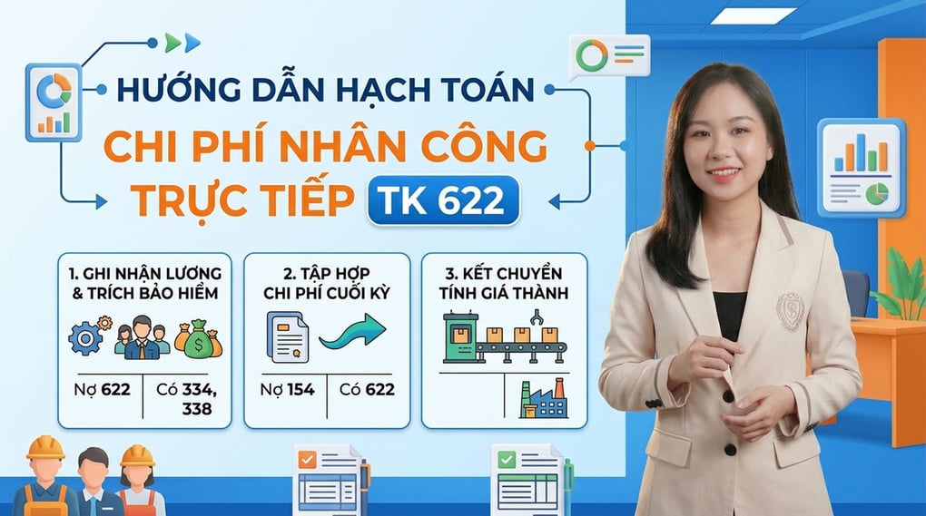 Hướng Dẫn Hạch Toán Chi Phí Nhân Công Trực Tiếp (TK 622)
