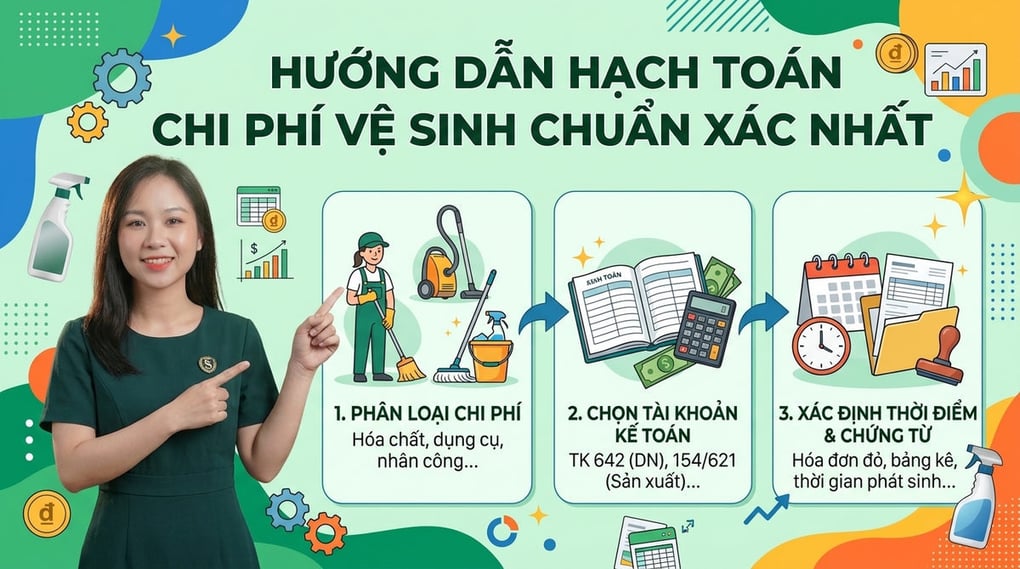 Hướng dẫn hạch toán chi phí vệ sinh chuẩn xác nhất