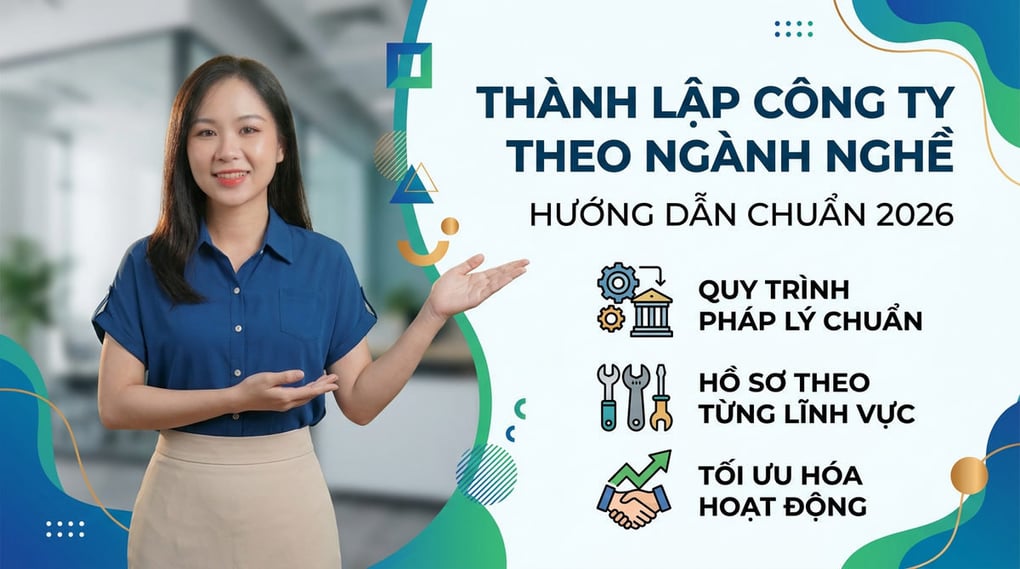 Thành lập công ty theo ngành nghề: Hướng dẫn chuẩn 2026