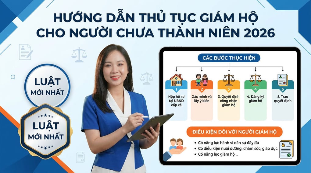 Hướng dẫn thủ tục giám hộ cho người chưa thành niên 2026