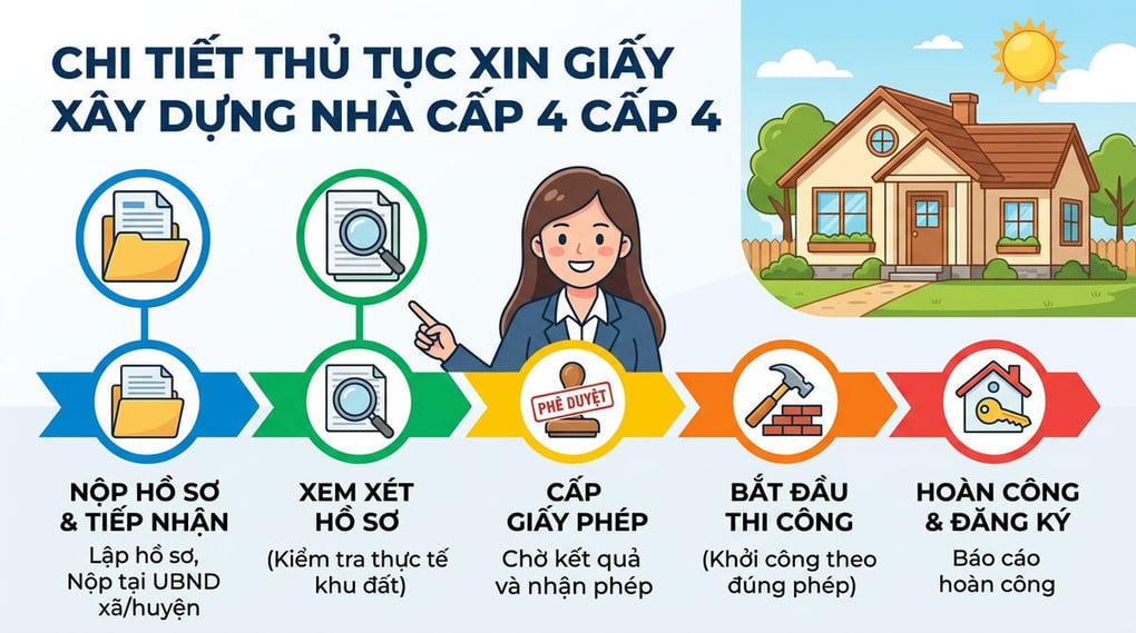 Chi tiết thủ tục xin giấy phép xây dựng nhà cấp 4
