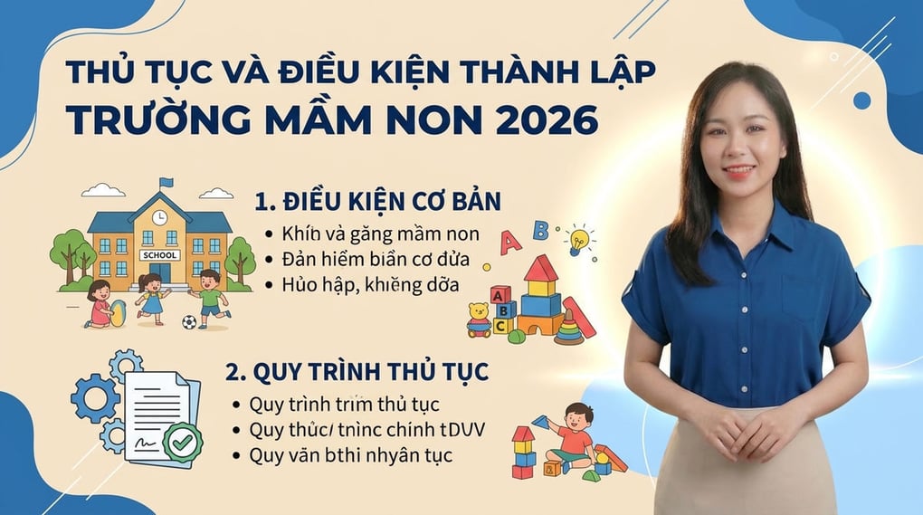 Thủ tục và điều kiện thành lập trường mầm non 2026