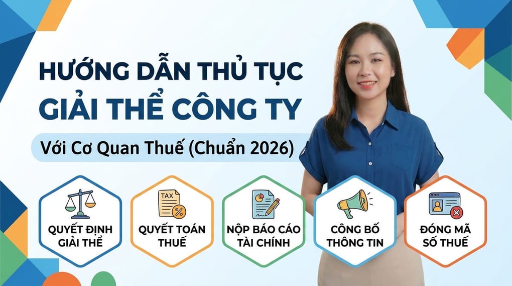 Thủ tục giải thể công ty với cơ quan thuế chuẩn 2026