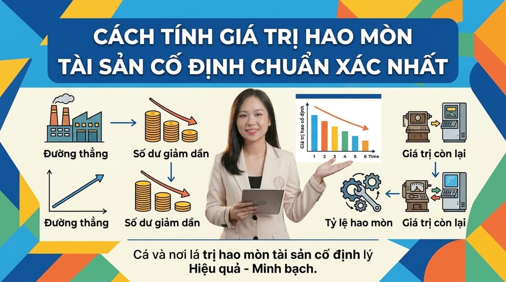 Cách tính giá trị hao mòn tài sản cố định chuẩn xác nhất