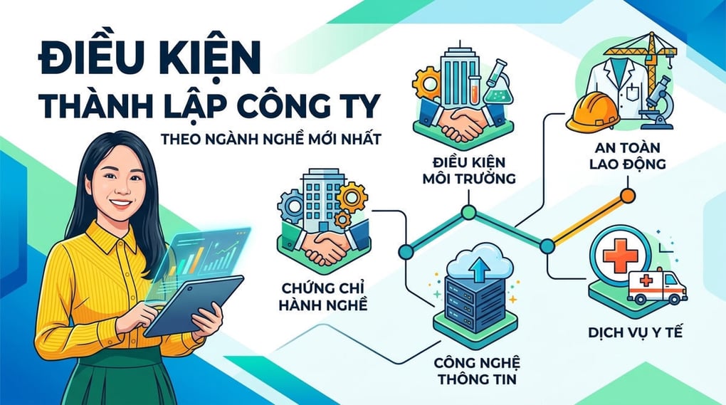 Điều kiện thành lập công ty theo ngành nghề mới nhất