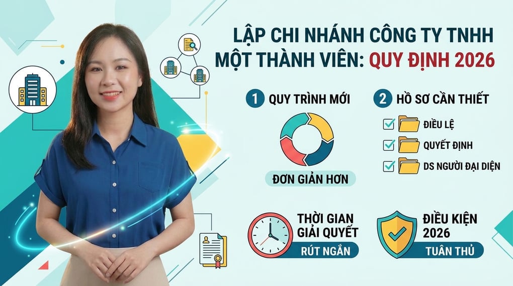 Lập chi nhánh công ty TNHH một thành viên: Quy định 2026