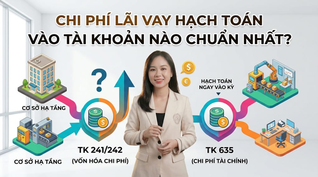 Chi phí lãi vay hạch toán vào tài khoản nào chuẩn nhất?