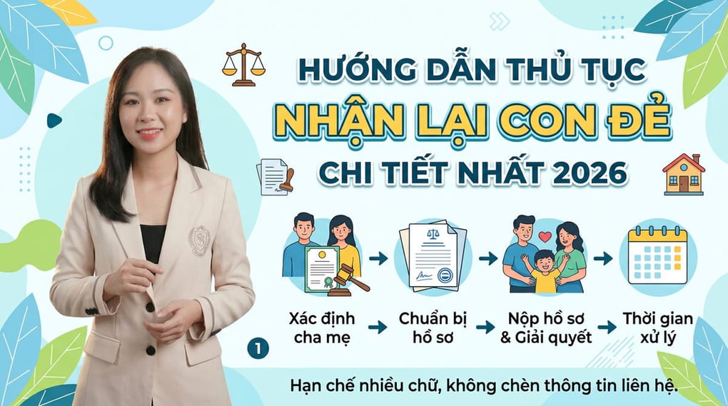 Hướng dẫn thủ tục nhận lại con đẻ chi tiết nhất 2026