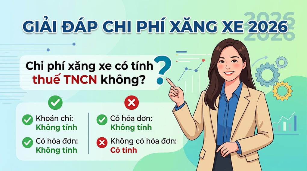 Chi phí xăng xe có tính thuế TNCN không? Giải đáp 2026