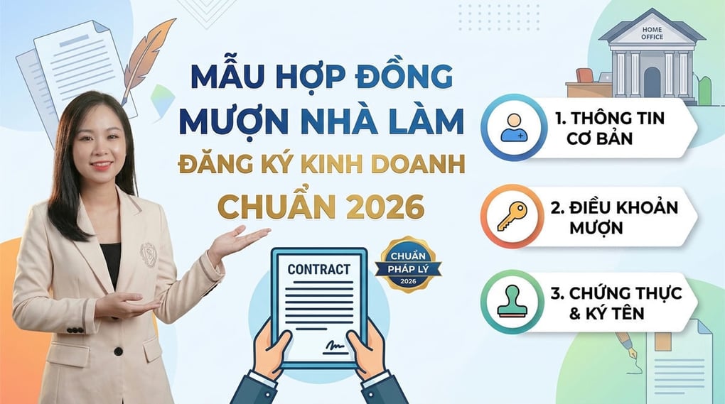 Mẫu hợp đồng mượn nhà làm đăng ký kinh doanh chuẩn 2026