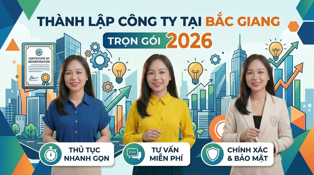 Dịch vụ thành lập công ty tại Bắc Giang trọn gói 2026