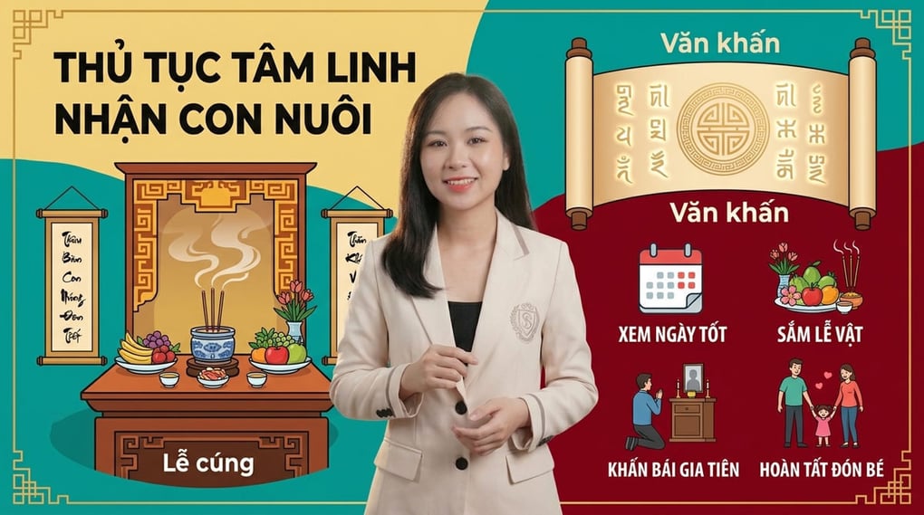 Thủ tục tâm linh nhận con nuôi: Lễ cúng & Văn khấn