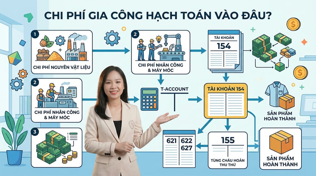 Chi phí gia công hạch toán vào tài khoản nào chuẩn nhất?