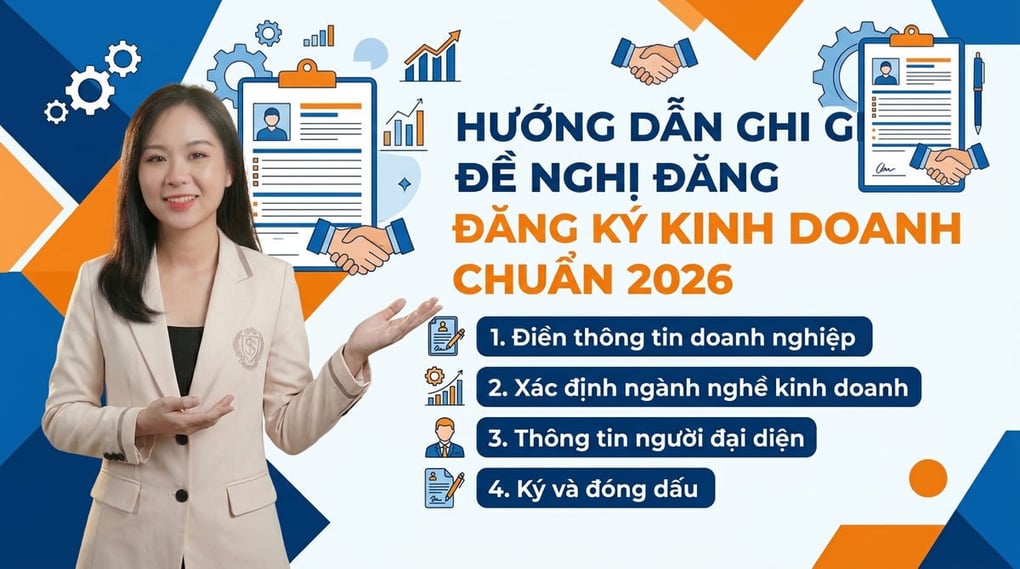 Hướng dẫn ghi giấy đề nghị đăng ký kinh doanh chuẩn 2026