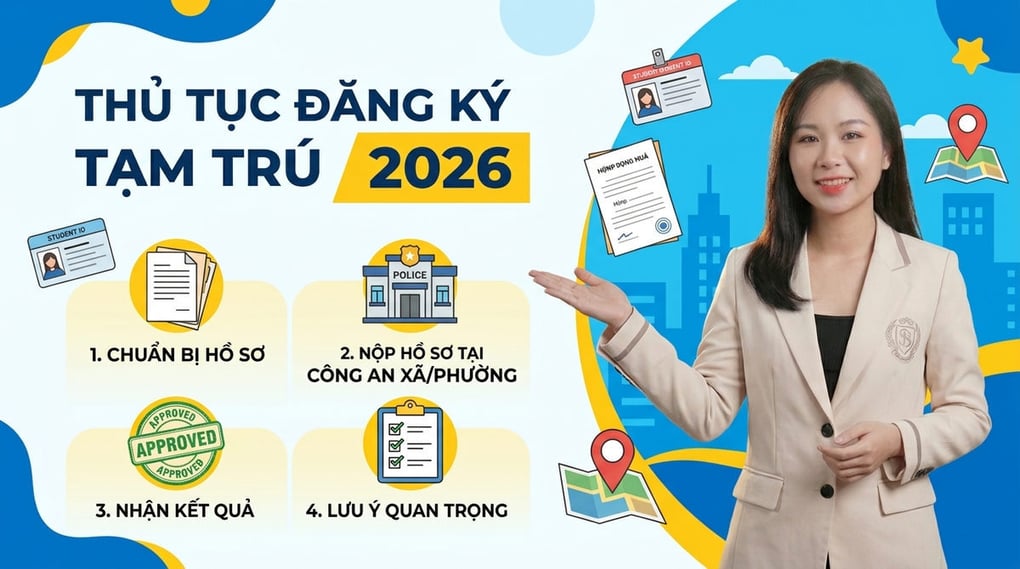 Thủ tục đăng ký tạm trú cho sinh viên 2026 chi tiết