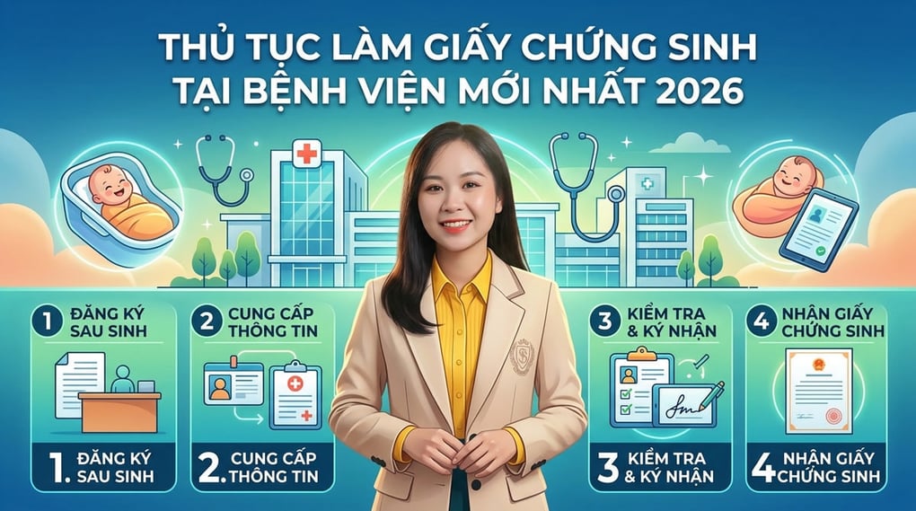 Thủ tục làm giấy chứng sinh ở bệnh viện mới nhất 2026