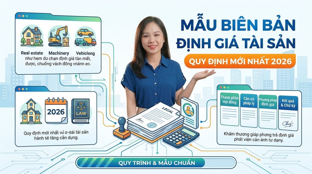 Mẫu biên bản định giá tài sản & Quy định mới nhất 2026