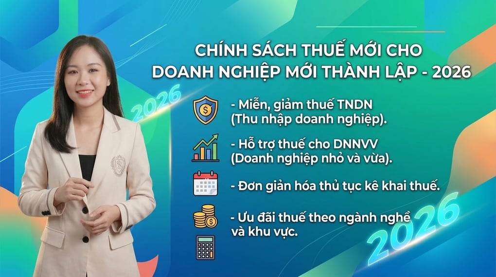 Chính sách thuế cho doanh nghiệp mới thành lập 2026
