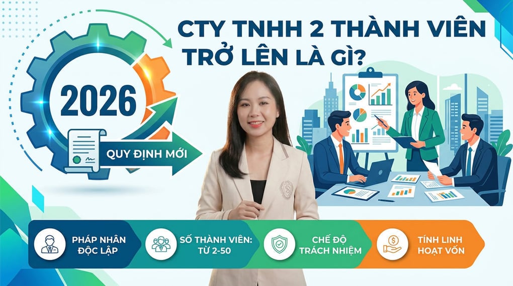 Cty TNHH 2 thành viên trở lên là gì? Quy định mới 2026