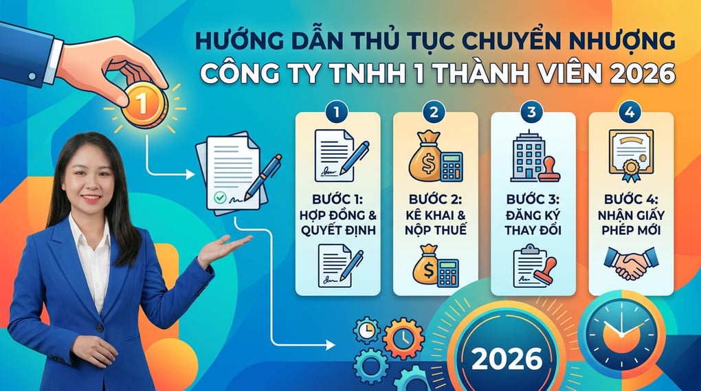 Thủ tục chuyển nhượng công ty TNHH 1 thành viên 2026