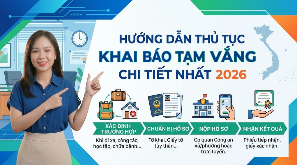 Hướng dẫn thủ tục khai báo tạm vắng chi tiết nhất 2026