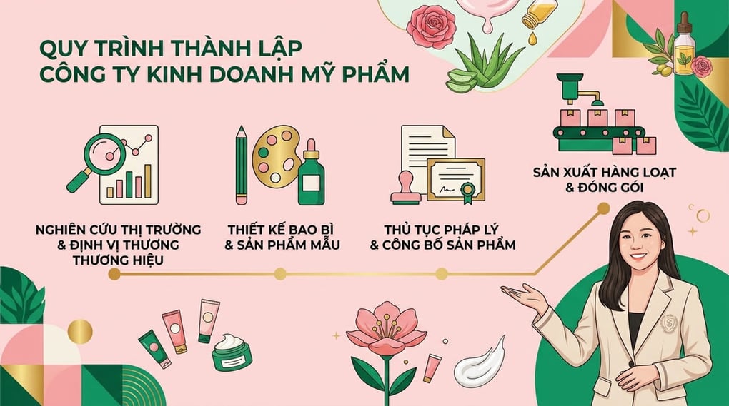 Thành lập công ty kinh doanh mỹ phẩm chi tiết nhất