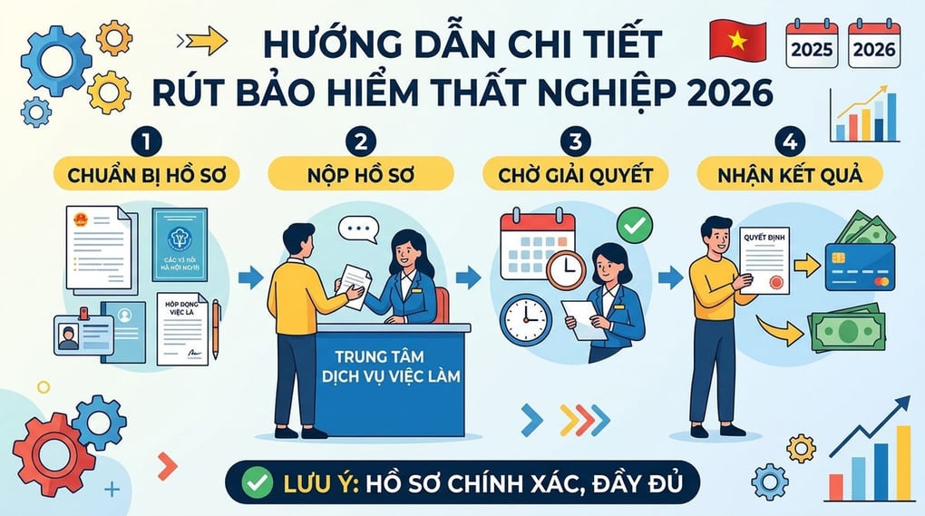 Hướng dẫn thủ tục rút bảo hiểm thất nghiệp 2026 chi tiết