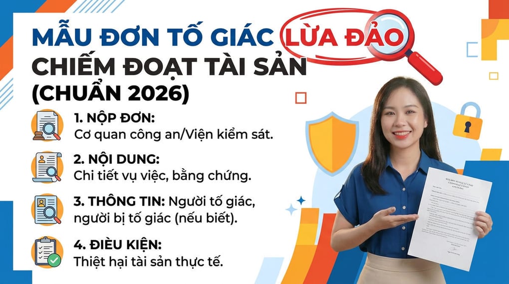Mẫu đơn tố giác lừa đảo chiếm đoạt tài sản chuẩn 2026
