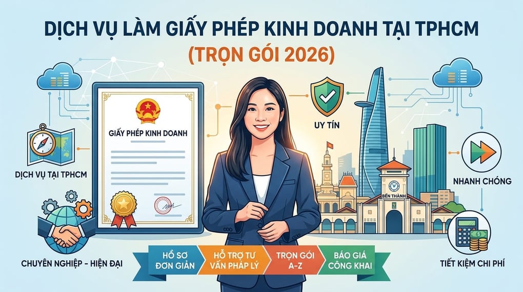 Dịch vụ làm giấy phép kinh doanh tại TPHCM (Trọn gói 2026)