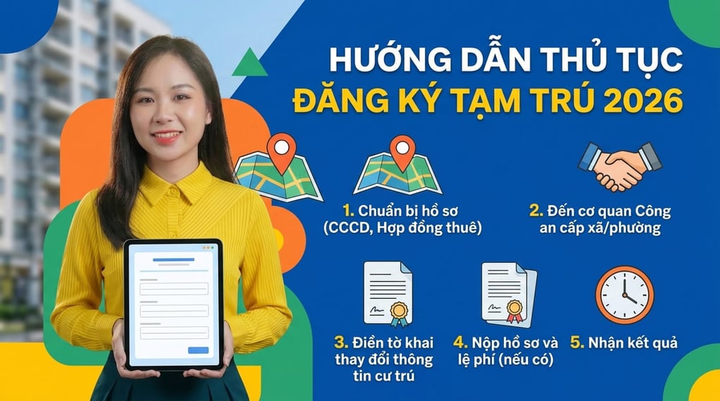 Hướng dẫn thủ tục đăng ký tạm trú cho người thuê nhà 2026