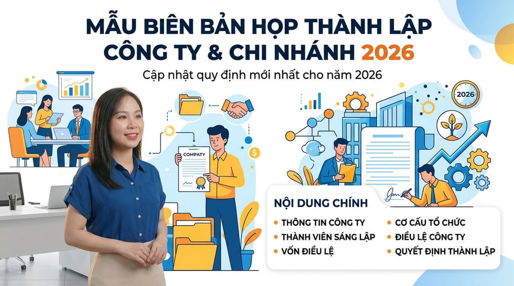 Mẫu Biên Bản Họp Thành Lập Công Ty & Chi Nhánh 2026