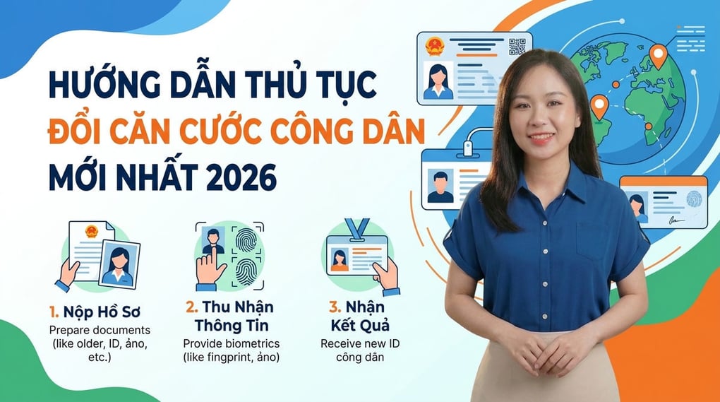 Hướng dẫn thủ tục đổi căn cước công dân mới nhất 2026