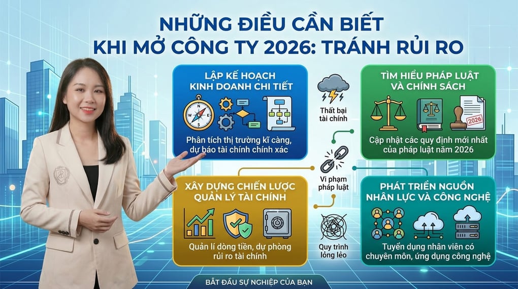 Những điều cần biết khi mở công ty 2026: Tránh rủi ro