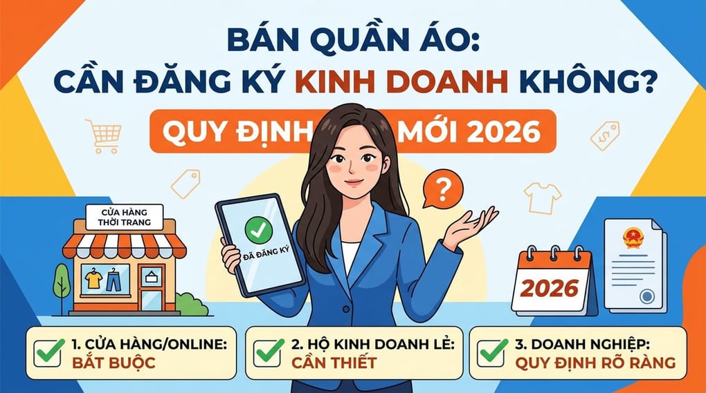 Bán quần áo có cần đăng ký kinh doanh không? Quy định 2026