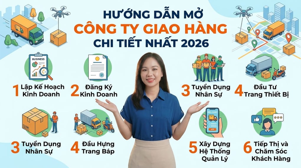 Hướng dẫn mở công ty giao hàng chi tiết nhất 2026
