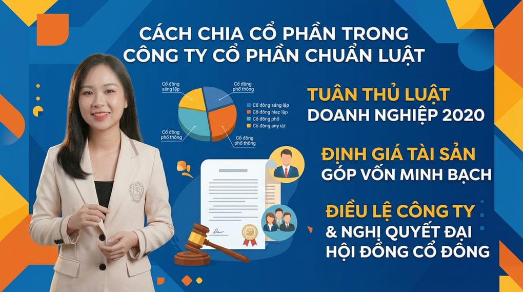 Cách chia cổ phần trong công ty cổ phần chuẩn luật