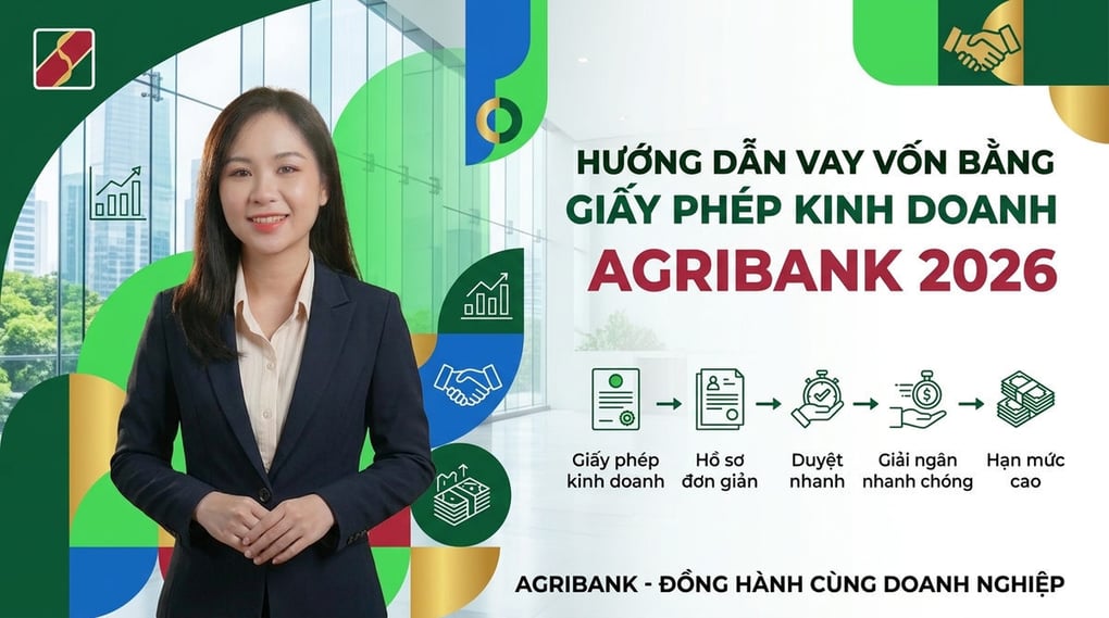 Hướng dẫn vay vốn bằng giấy phép kinh doanh Agribank 2026