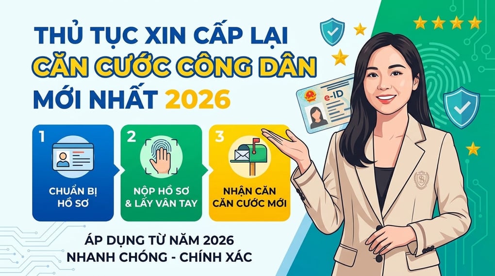 Thủ tục xin cấp lại căn cước công dân mới nhất 2026
