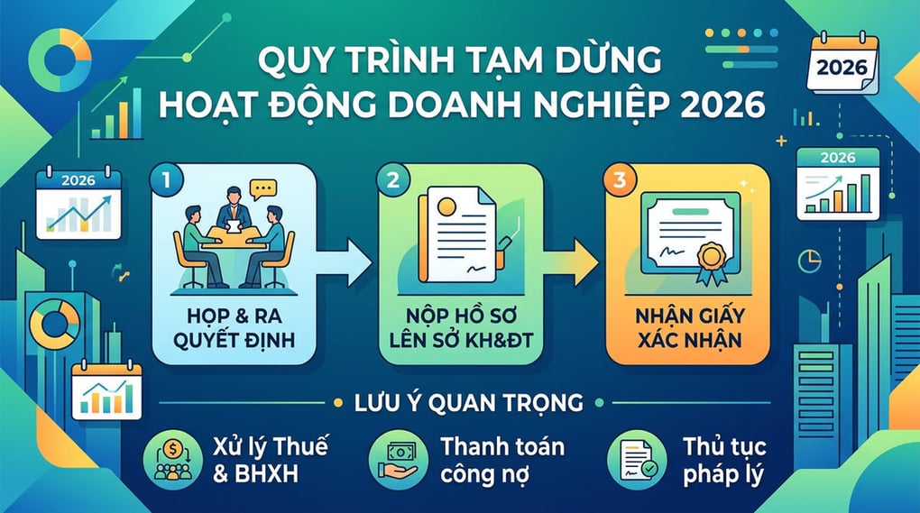 Thủ tục tạm dừng hoạt động công ty chuẩn nhất 2026