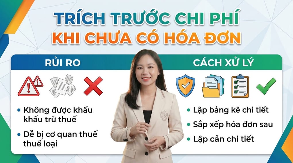 Trích trước chi phí khi chưa có hóa đơn: Rủi ro & Cách xử lý