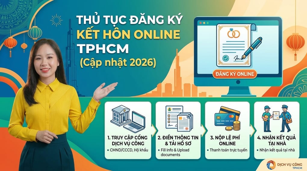 Thủ tục đăng ký kết hôn online TPHCM (Cập nhật 2026)