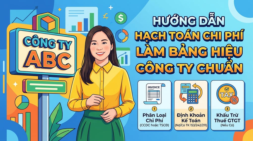 Hướng dẫn hạch toán chi phí làm bảng hiệu công ty chuẩn