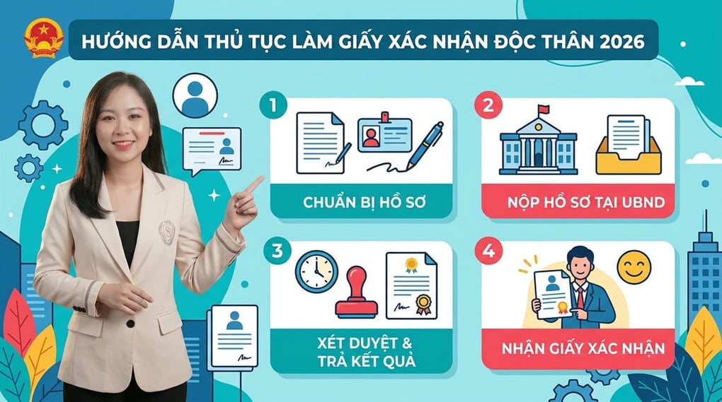 Hướng dẫn thủ tục làm giấy xác nhận độc thân 2026